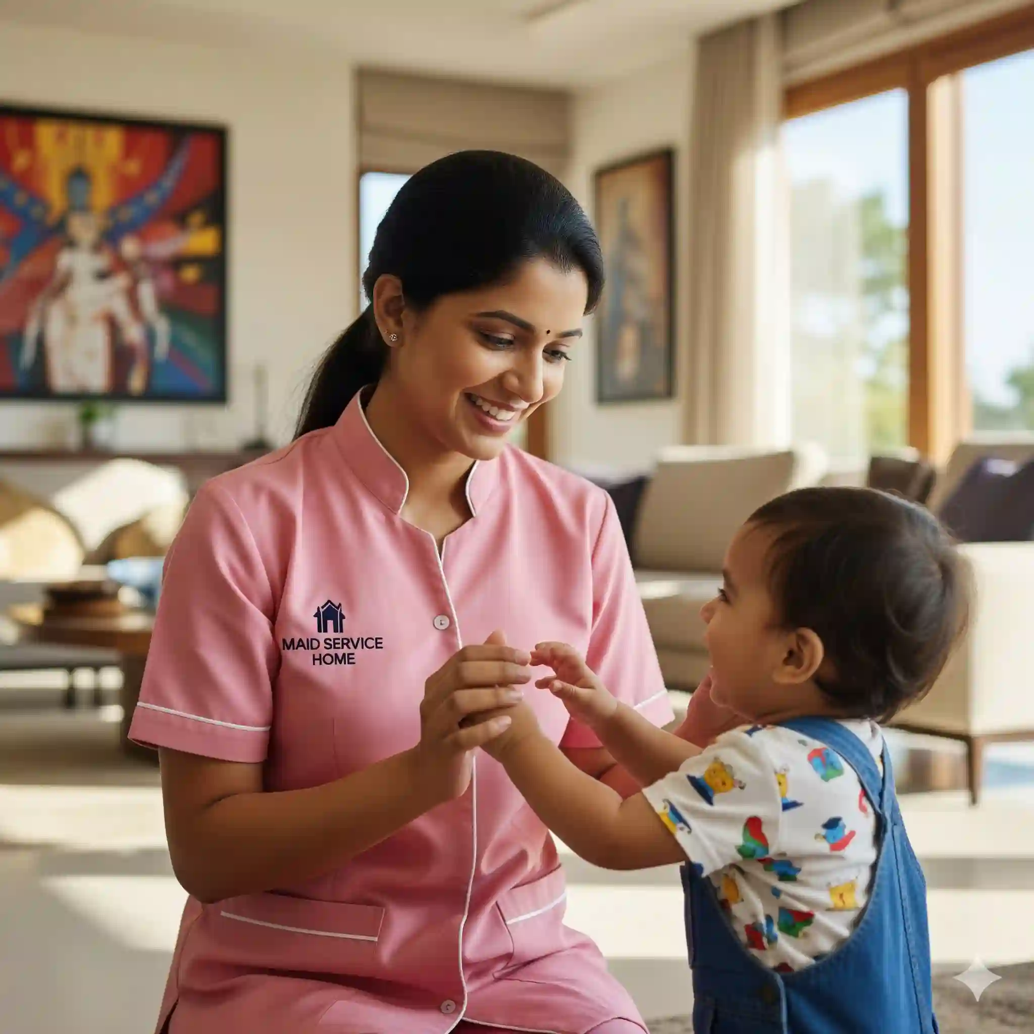 Responsible Indian babysitter